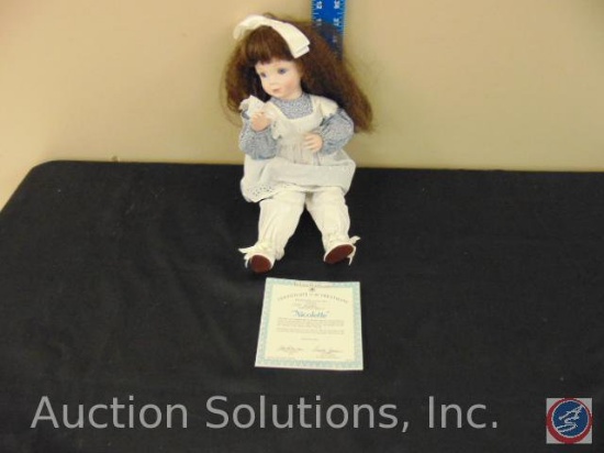 Ashton Drake 'Beautiful Dreamers'; Nicolette 'Flute Player' 1991 Collectible Porcelain Doll