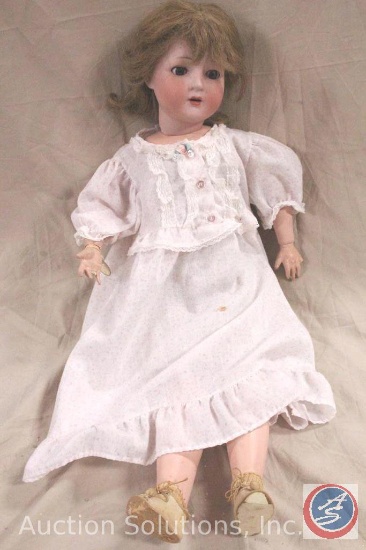 GEBRUDER OHLHAVER ANTIQUE DOLL, made in Thuringia, Germany from 1921 to the 1930s, 27" tall, bisque
