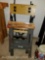 (2) Hirsh folding metal saw horses, and a Black and Decker portable project center and vise.