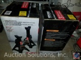 (2) boxes containing [2] Torin 3-ton ratchet jack stands, in original packaging {4 Jacks total}