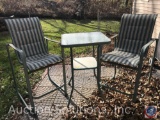 Bar height patio table and (2) bar height patio chairs
