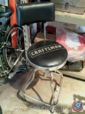Craftsman adjustable height work stool w/ back rest