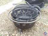 Freestanding Fire Pit w/ Tools, Top Screen and Protective Cover