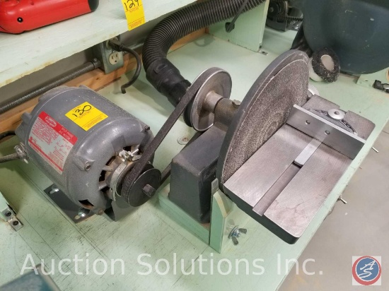 Grinding wheel with a Dayton split phase AC motor model #5K221B (buyer must remove)