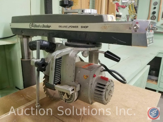 Black and Decker deluxe powershop radial arm saw model #R1360 with a single phase motor with