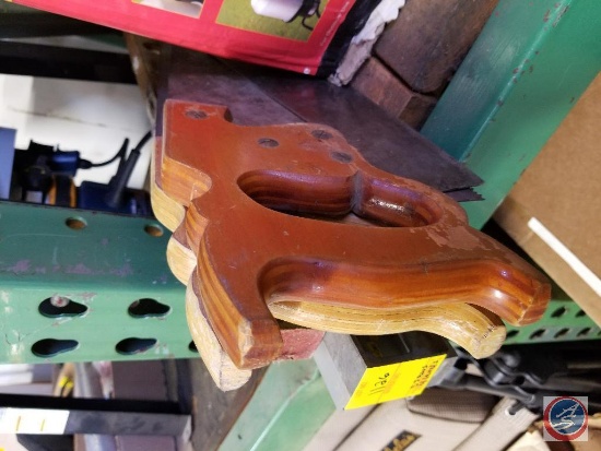 (3) wood handled saws, and (4) levels