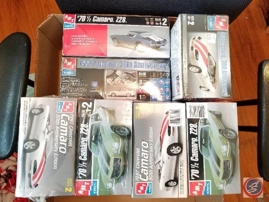 (3) 1970.5 Z28 model car kits (one is unassembled) - (3) unopened 1997 Camaro 30th anniversary