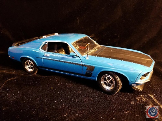 Welly die cast 1969 Ford Mustang, blue in color