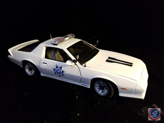 Sun Star die cast Camaro police car, white in color