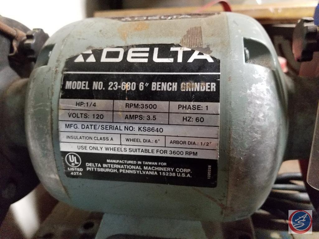 Delta 6 Inch Bench Grinder Model 23 680 Estate Personal Property Online Auctions Proxibid