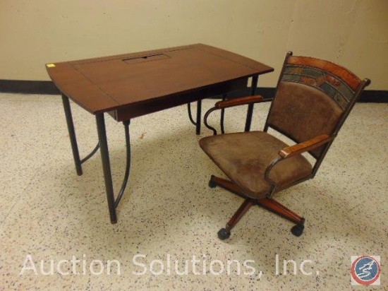 Office Desk (47 1/2" x 29" x 30") and Swivel/Armed Office Chair