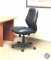 Rolling Leather Secretary Chair (No Arms)