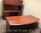 Cherry Finish Office Desk and Credenza