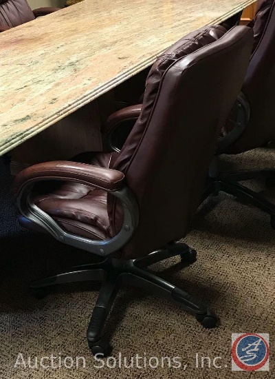 Burgundy Leather Conference Chair by Office Star