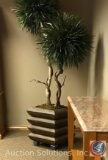8' Planterted Faux Tree in Metal Container