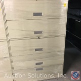 HON 5-Drawer Locking Lateral File w/ Pull Out - Includes Keys