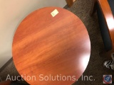 20'' Round Cherry Finish Office Side Table