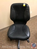 Black Rolling Office Chair w/ No Arms