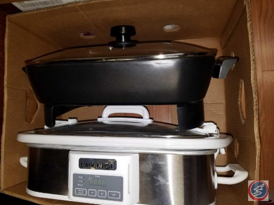 Oster Electric Skillet with Lid, Crock-Pot Programmable Casserole Crock Slow Cooker