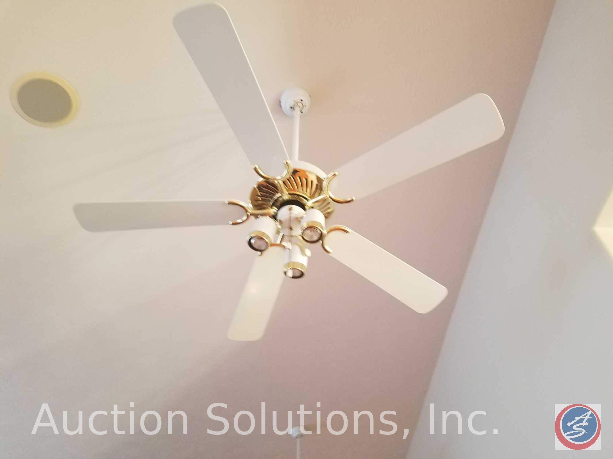 2 Drop Down Lighted Ceiling Fans In The Living Room