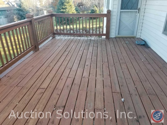 Salvage rights to exterior deck, all wood included. {{MUST BE REMOVED WITHOUT DAMAGE TO HOUSE}}
