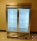 True Model T-49G Lighted, 2-Glass Door, Refrigerated Merchandise Cooler on Casters w/ Electronic