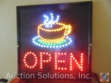 Ultra-Bright LED Neon Light 'Hot Beverage' OPEN Sign