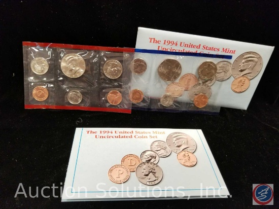 The 1994 United States mint uncirculated coin set 1994 with P and D mint marks