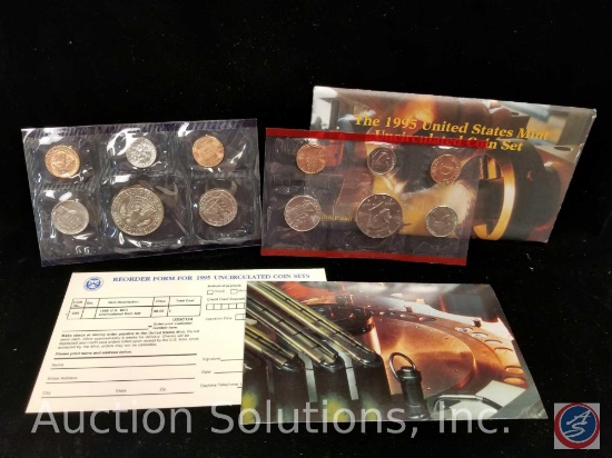The 1995 United States Mint Uncirculated coin set with P and D mint marks