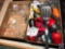 Cooking utensils and strainers, assorted pilsner glasses including Bubba Gump Shrimp Co.