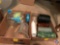 (2) boxes containing iced tea dispenser, vases, bud vase, tiki cups, etc