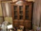 Lighted buffet with glass shelves