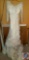 Formal Long-Sleeve Bridal Gown (ca. 1980's) w/ Wedding Veil Hat