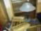 Table Lamp w/ Glass Shade and Plate Display Shelves