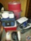 Picnic Coolers, Plastic Gift Wrap Paper Holder; Paper Plates and Cups