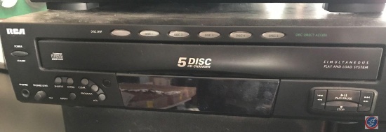 RCA 5 disc CD changer simultaneous play and load system