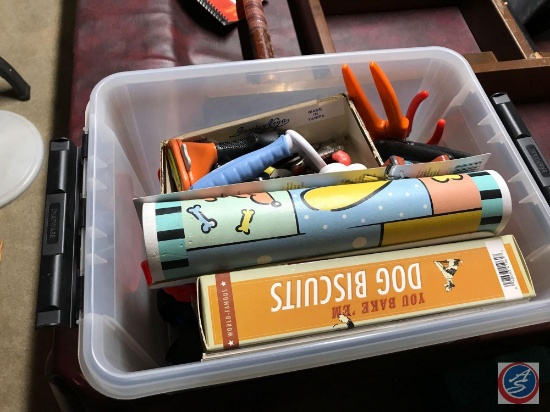 dog biscuits baking kit, shed comb, nail scissors, and more