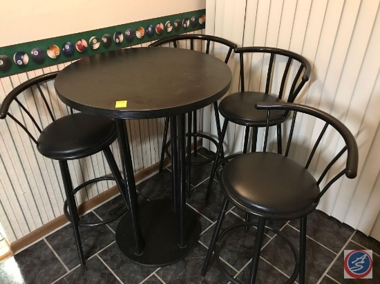 High top table and 4 bar chairs