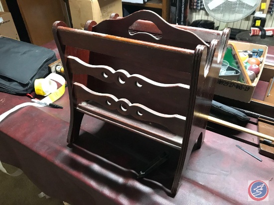 Wooden magazine rack