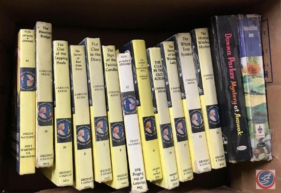 Box of Vintage Nancy Drew books
