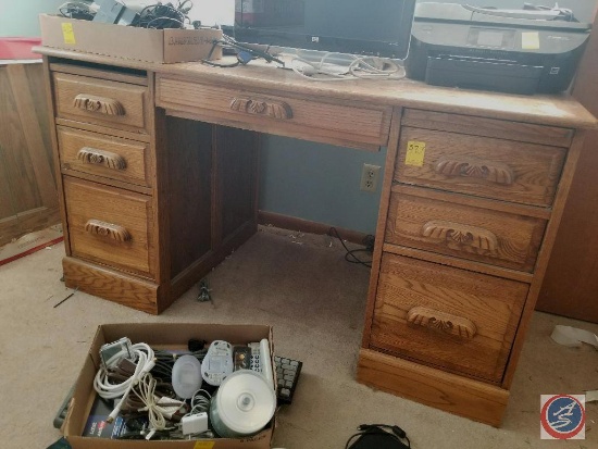 7-Drawer Wooden Desk