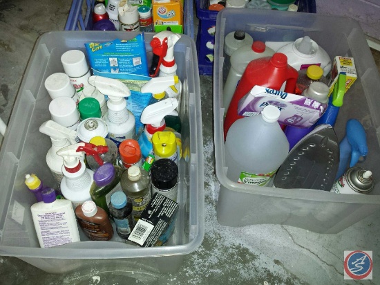 [2] Big Bins of Cleaning Supplies