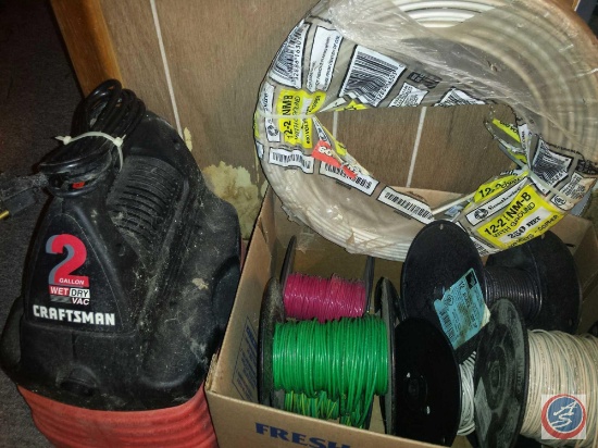 Craftsman 2 gal. Wet/Dry Vac and Misc Gauge (Unused) Wire on Spools