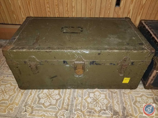 Olive Green Steamer Trunk