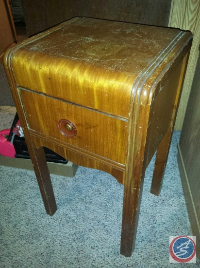 Small Vintage Single-Drawer Side Table