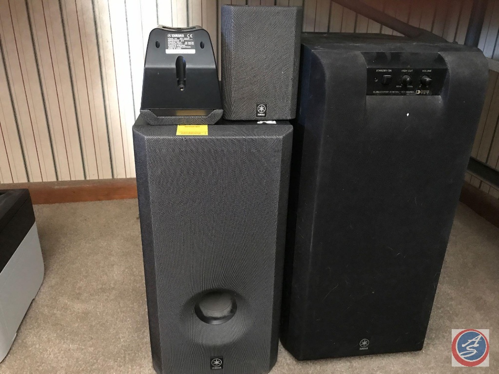 4- piece Yamaha surround system sub woofer (Model # YST-SW90), speaker  (Model # SW-P201), two small | Estate & Personal Property Personal Property  | Online Auctions | Proxibid