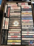 (2) flats of assorted music cassettes from the 70s