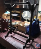 Wooden quilt rack