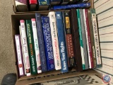 5 boxes assorted cookbooks, legal help, more