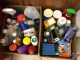 (2) boxes of cleaning supplies